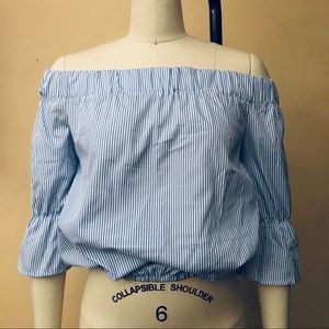Striped Off The Shoulder Top